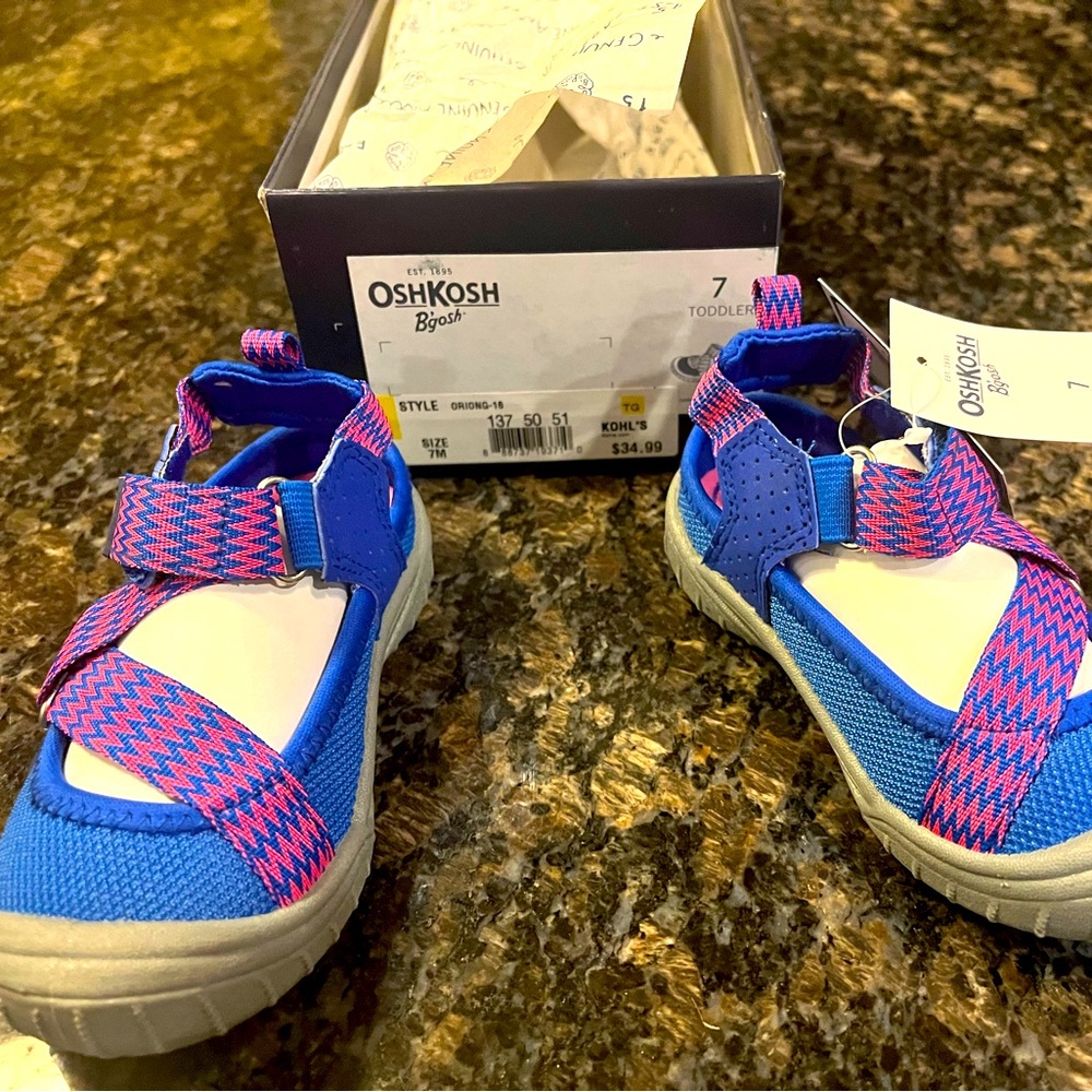 Oshkosh Bgosh Blue & Pink Shoes Size 7